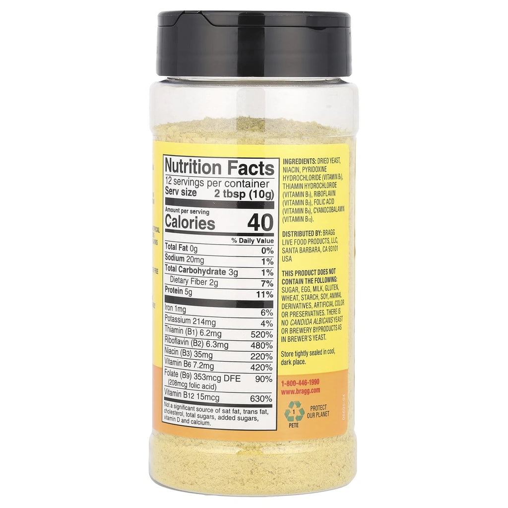 Bragg Nutritional Yeast Seasoning 4.5 oz (127 g) – Vegan, Gluten-Free, Dairy-Free